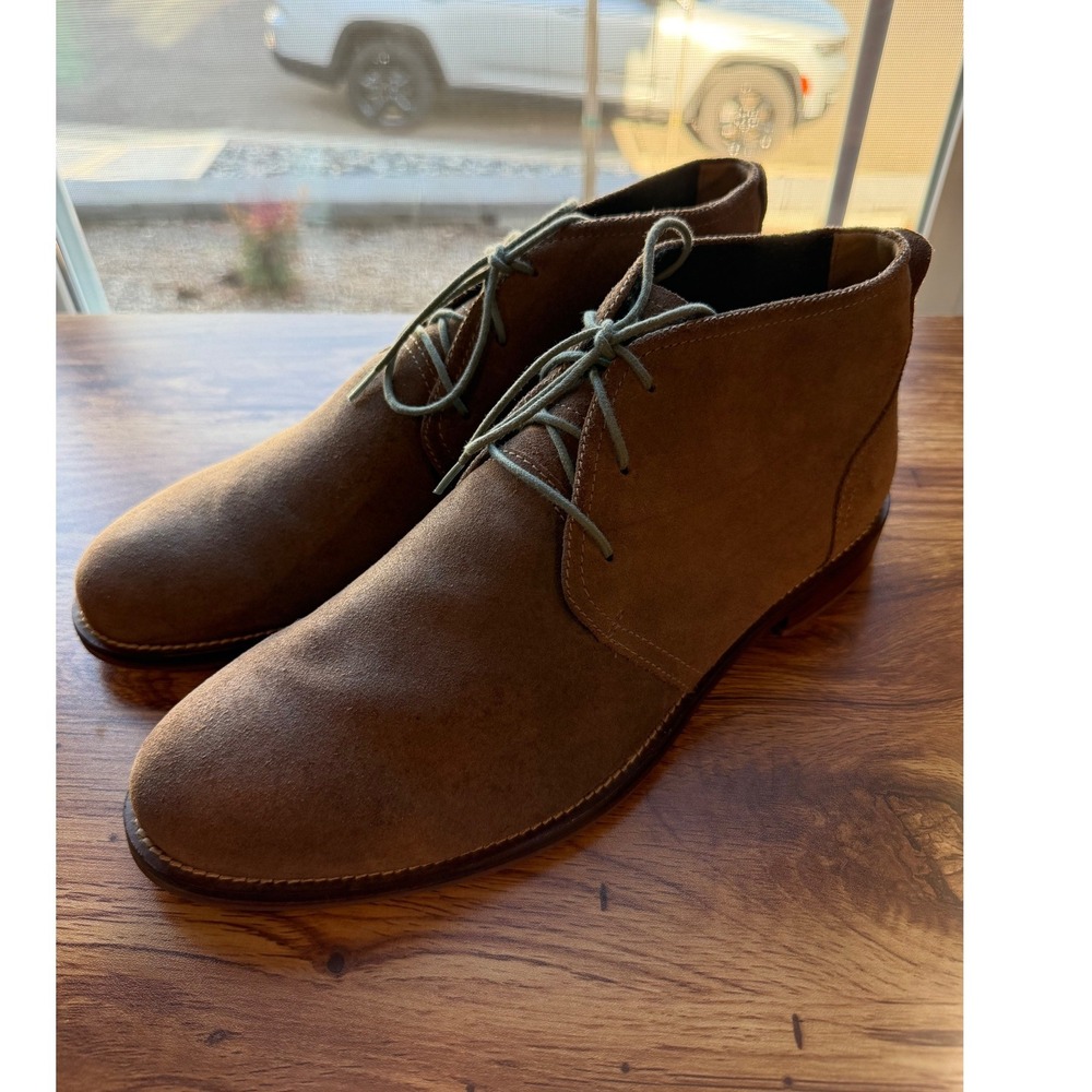 J Shoes Men's Taupe Brown Suede Monarch Plus Chukka Boots Sz US 10.5
